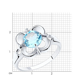 Кольцо Diamant - Серебро 925, Топаз (арт. 94-310-00713-1)