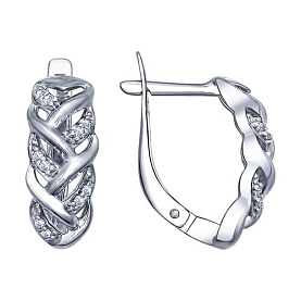 Серьги SOKOLOV - Серебро 925, Фианит (арт. 94022499)