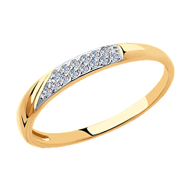 Кольцо SOKOLOV - Золото 375, Фианит (арт. 018395-4)