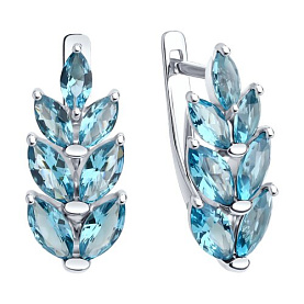 Серьги Diamant - Серебро 925, Синтетический ситалл (арт. 94-320-02172-2)