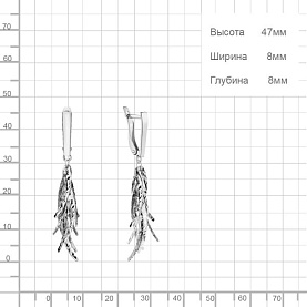 Серьги Аквамарин - Серебро 925 (арт. 30864.5)
