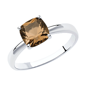 Кольцо SOKOLOV - Серебро 925, Раухтопаз (арт. 92011256)