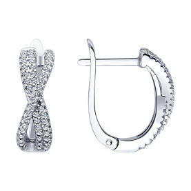 Серьги SOKOLOV - Серебро 925, Фианит (арт. 94026385-91)