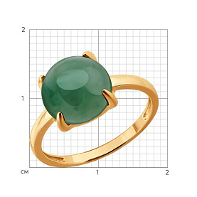 Кольцо SOKOLOV - Серебро 925, Жадеит (арт. 83010280)