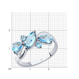 Кольцо SOKOLOV - Серебро 925, Топаз (арт. 92011656)