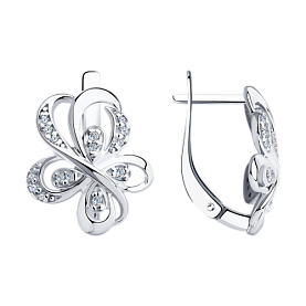 Серьги Diamant - Серебро 925, Фианит (арт. 94-120-00758-1)