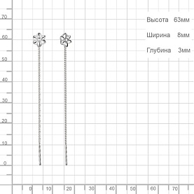Серьги Аквамарин - Серебро 925 (арт. 30796.5)