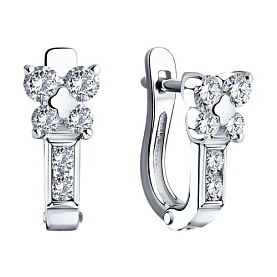 Серьги SOKOLOV - Серебро 925, Фианит (арт. 94026109)