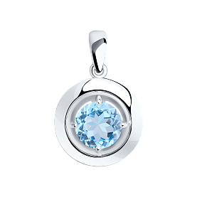 Подвеска Diamant - Серебро 925, Топаз (арт. 94-330-00782-1)