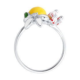 Кольцо SOKOLOV - Серебро 925, Фианит, Эмаль (арт. 94014446)