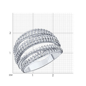 Кольцо SOKOLOV - Серебро 925, Фианит (арт. 94013853)