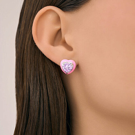 Серьги SOKOLOV - Серебро 925, Фианит, Эмаль (арт. 94027134)