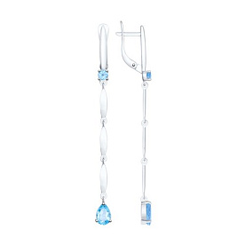 Серьги SOKOLOV - Серебро 925, Топаз (арт. 92021761)