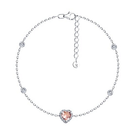 Браслет SOKOLOV - Серебро 925, Синтетический ситалл , Фианит (арт. 92050166)