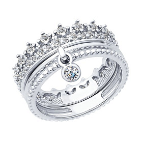 Кольцо SOKOLOV - Серебро 925, Фианит (арт. 94012405)