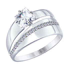 Кольцо SOKOLOV - Серебро 925, Фианит (арт. 94012673)