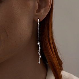 Серьги SOKOLOV - Серебро 925, Фианит (арт. 94025787)