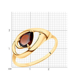 Кольцо Diamant - Серебро 925, Гранат (арт. 93-310-00594-2)