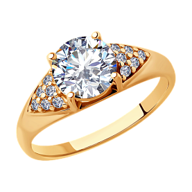 Кольцо SOKOLOV - Серебро 925, Фианит (арт. 93010800)