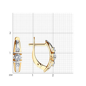 Серьги SOKOLOV - Золото 375, Фианит (арт. 027944-4)