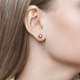 Серьги SOKOLOV - Серебро 925, Гранат (арт. 92020038)