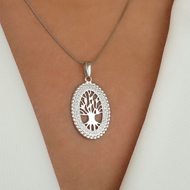 Подвеска Атолл - Серебро 925, Фианит (арт. 50334-925)