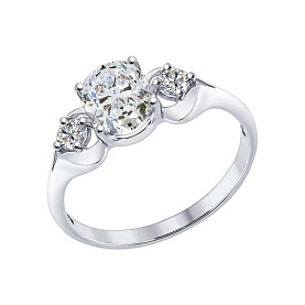 Кольцо SOKOLOV - Серебро 925, Фианит (арт. 94012228)