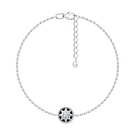 Браслет SOKOLOV - Серебро 925, Фианит, Эмаль (арт. 94051527)