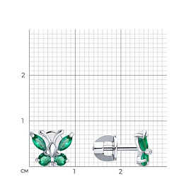 Серьги SOKOLOV - Серебро 925, Фианит (арт. 94020537)