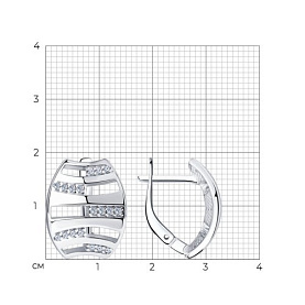 Серьги SOKOLOV - Серебро 925, Фианит (арт. 94024204)