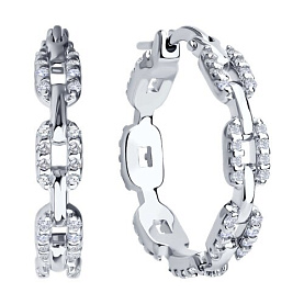 Серьги SOKOLOV - Серебро 925, Фианит (арт. 94026801)