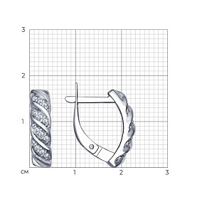 Серьги SOKOLOV - Серебро 925, Фианит (арт. 94022464)