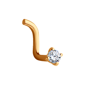 Пирсинг SOKOLOV - Золото 375, Фианит (арт. 060202-4)