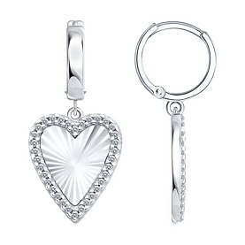 Серьги SOKOLOV - Серебро 925, Фианит (арт. 94027288)