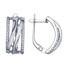 Серьги SOKOLOV - Серебро 925, Фианит (арт. 94022467)