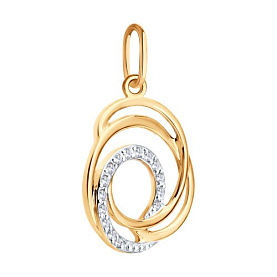 Подвеска Diamant - Золото 585, Фианит (арт. 51-130-01371-1)