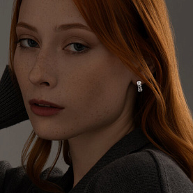 Серьги SOKOLOV - Серебро 925, Фианит (арт. 94022709)