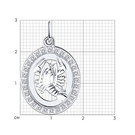 Подвеска Diamant - Серебро 925, Фианит (арт. 94-130-00147-1)