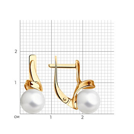 Серьги SOKOLOV - Серебро 925, Жемчуг имитация (арт. 93021121)