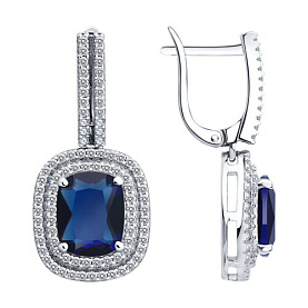 Серьги SOKOLOV - Серебро 925, Фианит (арт. 94027630-91)