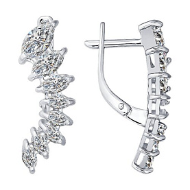 Серьги SOKOLOV - Серебро 925, Фианит (арт. 94021352)