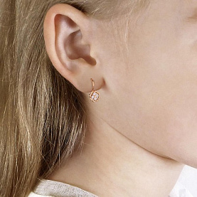 Серьги Аквамарин - Серебро 925, Фианит (арт. 400988А.6)