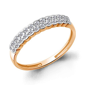 Кольцо Аквамарин - Серебро 925, Фианит (арт. 600722А.6)