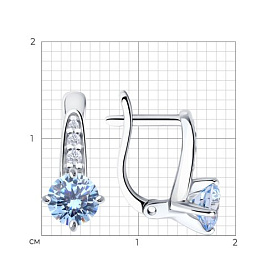 Серьги Diamant - Серебро 925, Фианит (арт. 94-120-02198-1)