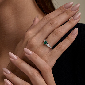 Кольцо SOKOLOV - Серебро 925, Агат, Фианит (арт. 92014831)