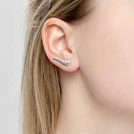 Серьги SOKOLOV - Серебро 925, Фианит (арт. 94021849)