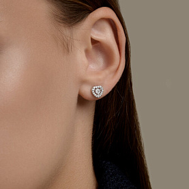 Серьги SOKOLOV - Серебро 925, Бриллиант, Бриллиант голубой, Бриллиант коньячный (арт. 86020015)