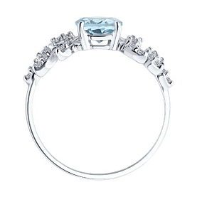 Кольцо SOKOLOV - Серебро 925, Топаз, Фианит (арт. 92014637)