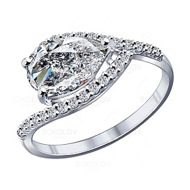 Кольцо SOKOLOV - Серебро 925, Фианит (арт. 94011798)