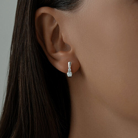 Серьги SOKOLOV - Серебро 925, Фианит (арт. 94025660)